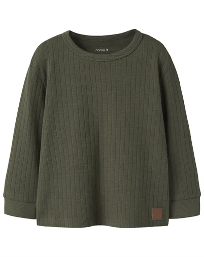 Name It - NMMNicholas Langærmet - Olive Night